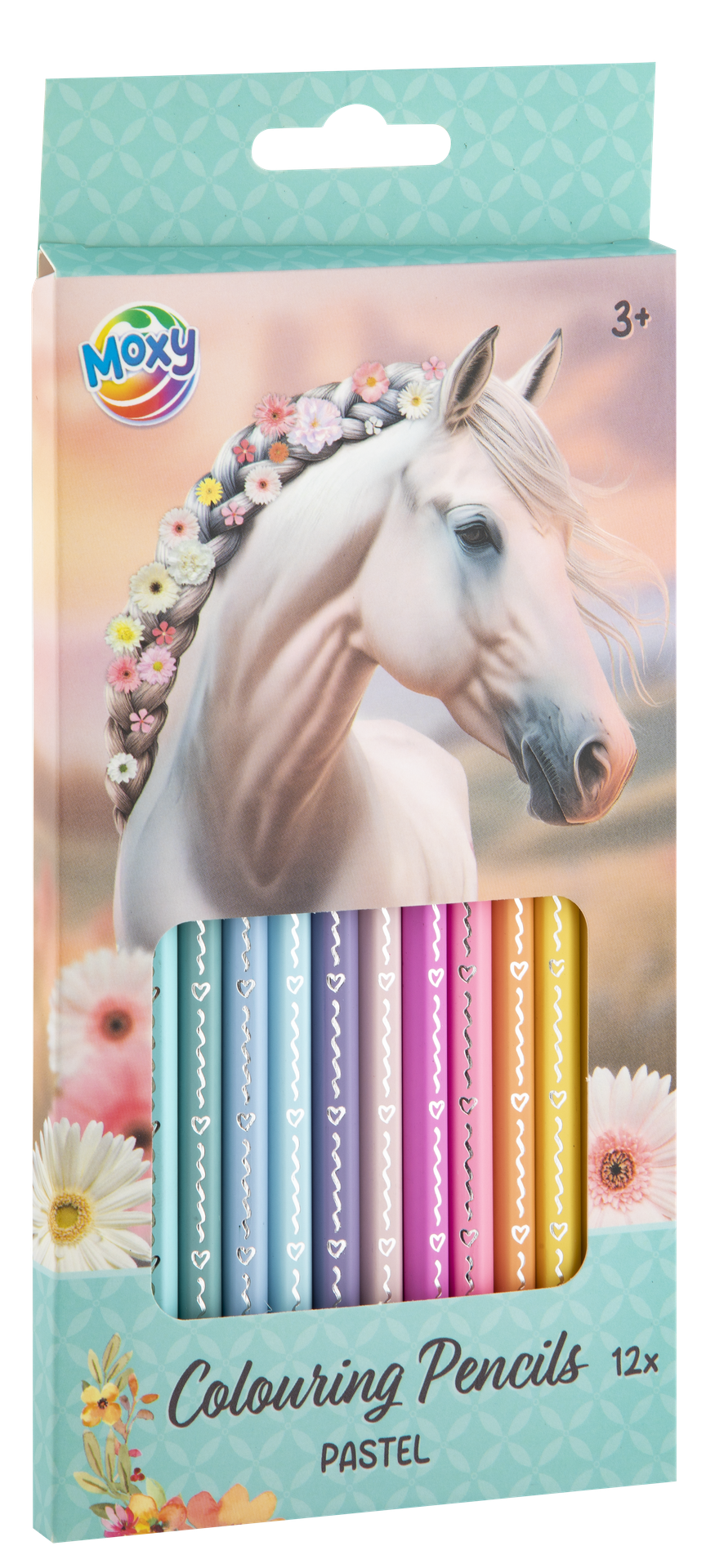 HORSE 12 Colouring Pencils Pastel