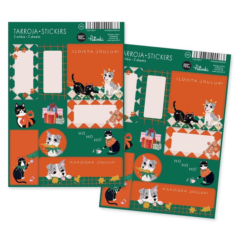 Pakettitarrat joulu Kaisu Sandberg - Helvi-kissan joulu