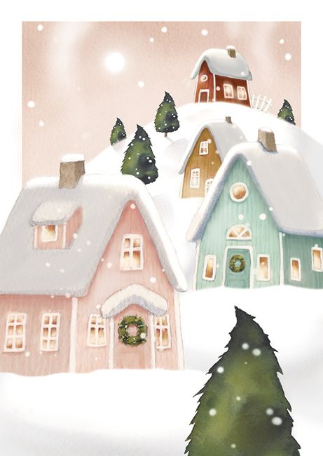 Joulukortti Henna Adel - Joulukylä