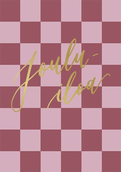 2-osainen joulukortti Kalligrafiastudio - Jouluiloa