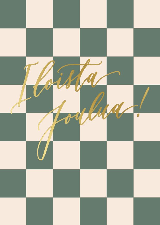 Joulukortti Kalligrafiastudio -  Iloista joulua!