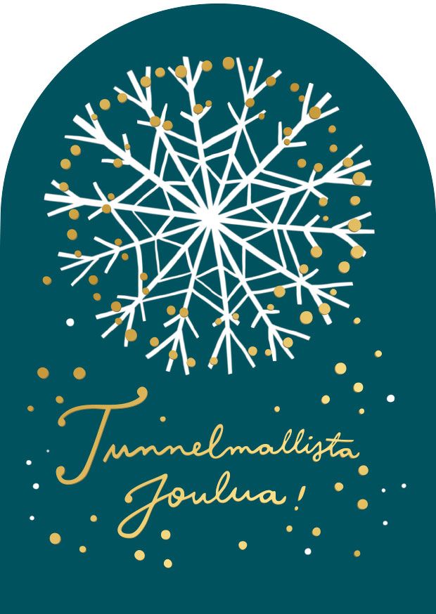 2-osainen joulukortti Putinki Letters - Lumihiutale, Tunnelmallista joulua!