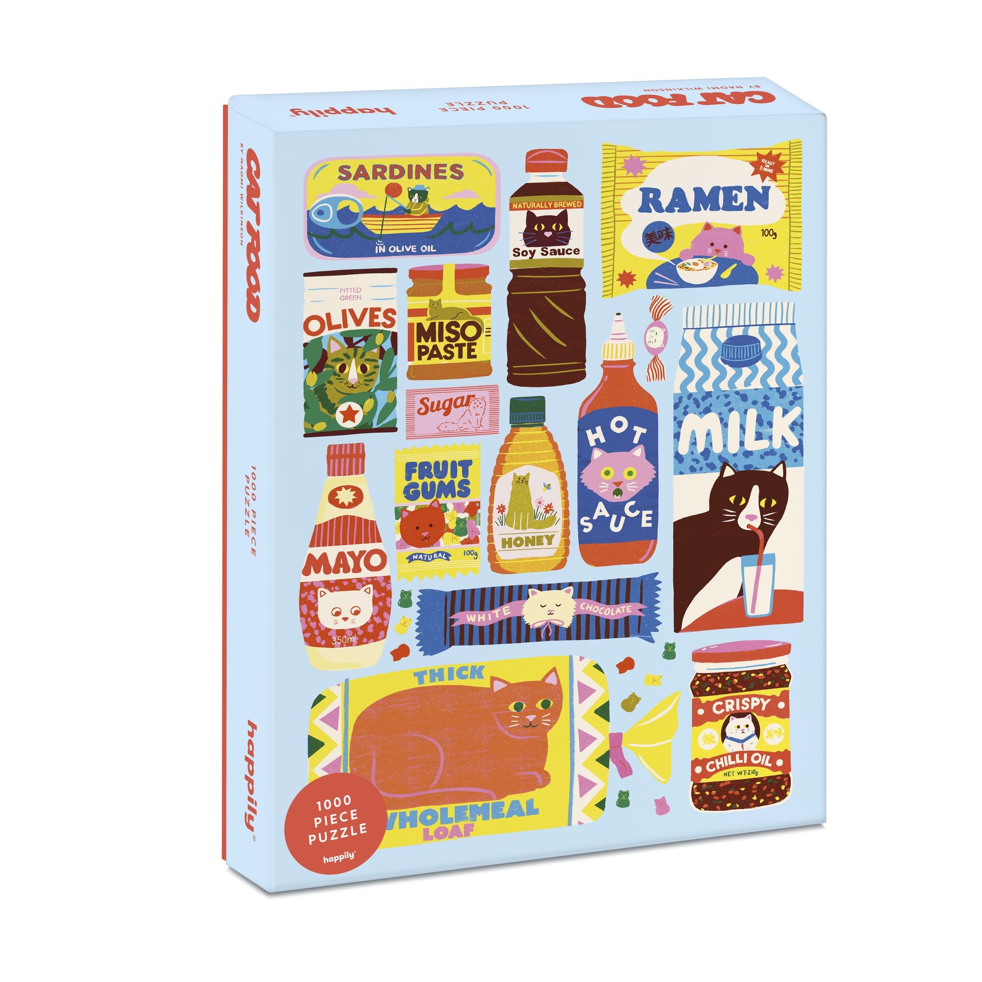 Palapeli 1000 palaa Happily Puzzles - Cat Food