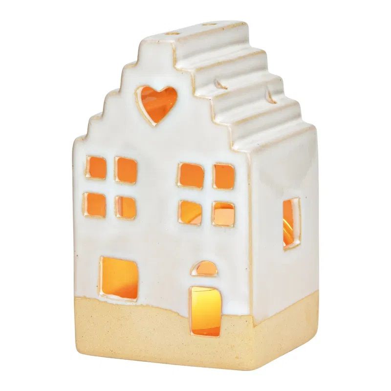 Keraaminen tuikkulyhty Wurm - Valkoinen talo