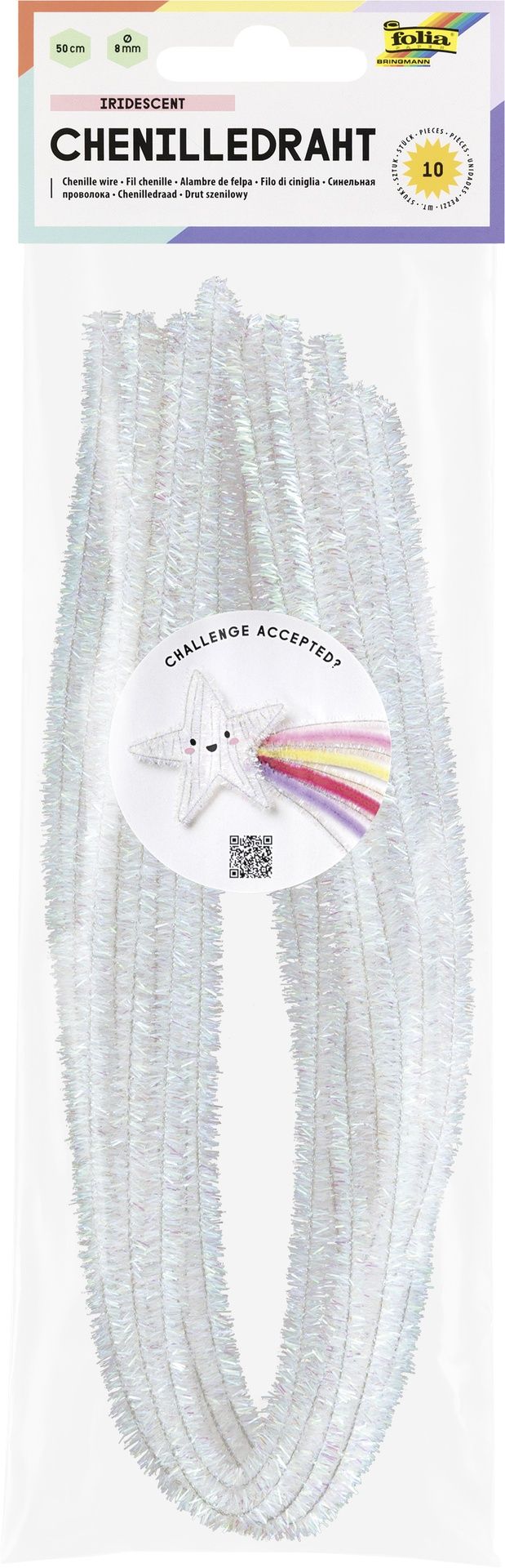 FOLIA Piippurassi 50 cm pitkä 8 mm iridescent