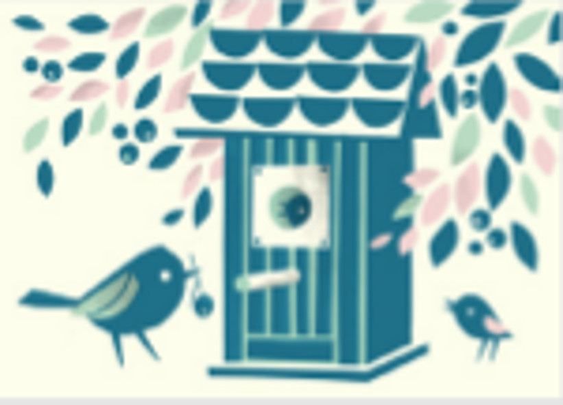 Postikortti Polka Paper - Linnunpönttö