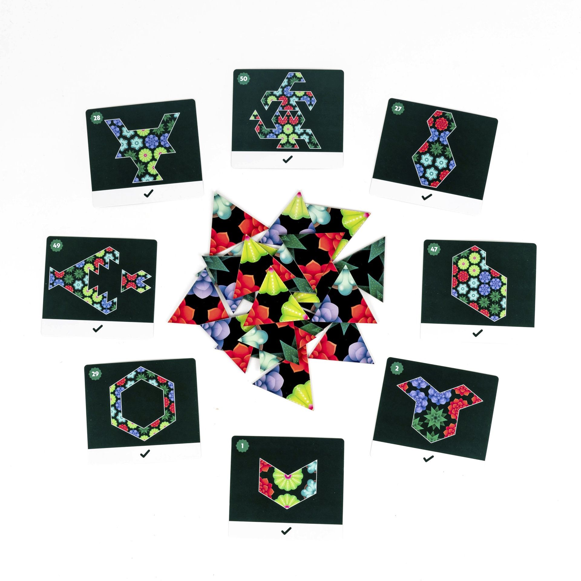 Älypeli 50 tehtävää Professor Puzzle - Peace by Peace: Succulents