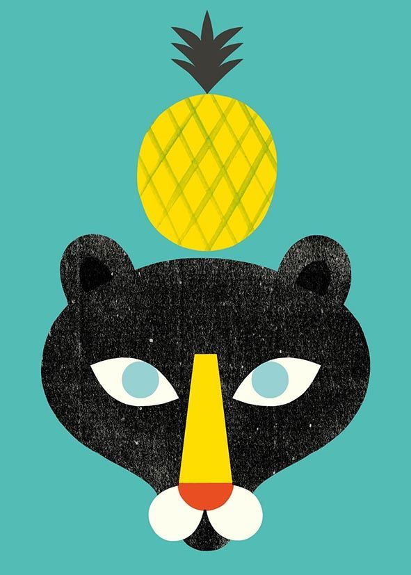 Postikortti Polka Paper - Ananas