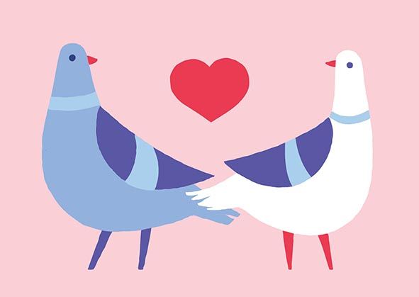 Postikortti Polka Paper - Pulut ja sydän