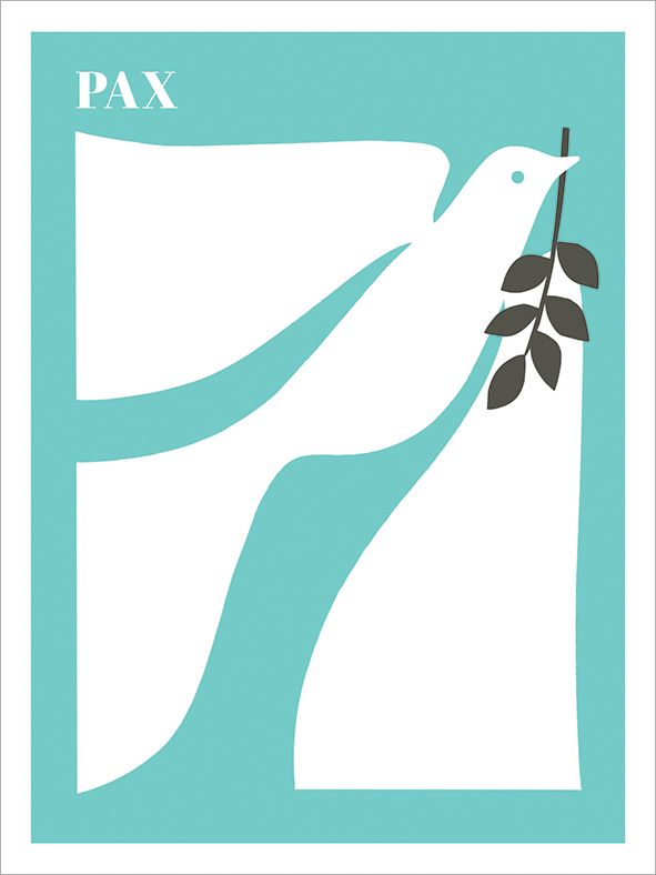 Kohopainettu postikortti Polka Paper - Pax