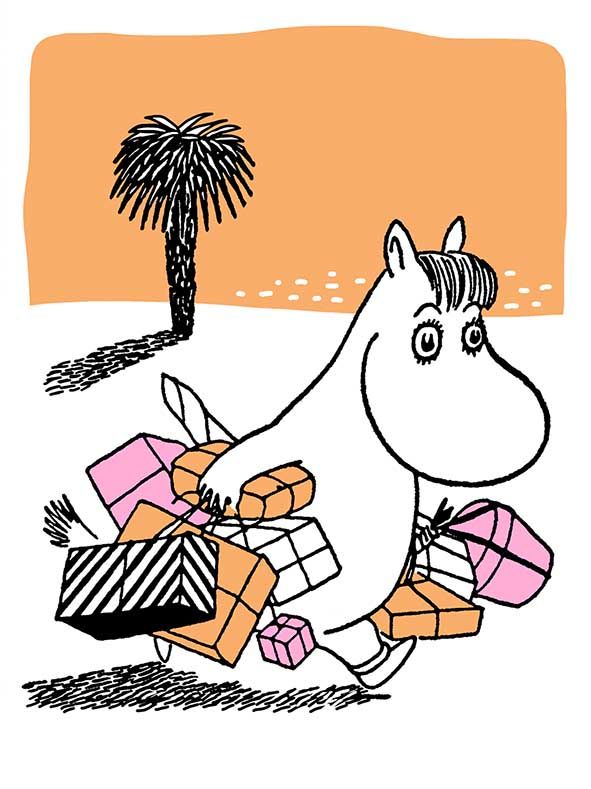 2-osainen kohopainokortti Muumi - Lahjapaketit