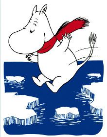 2-osainen kohopainokortti Muumi - Jäälautat