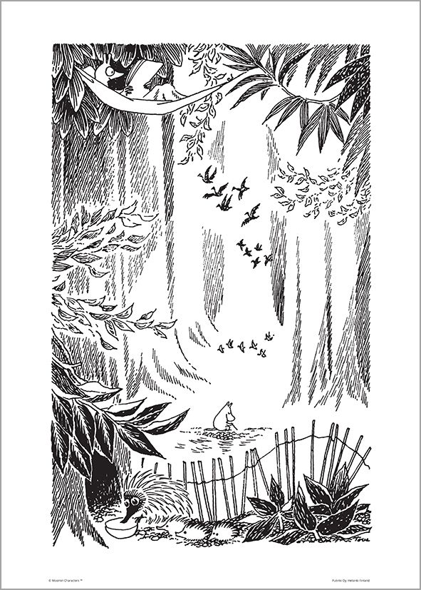 Juliste Putinki Muumi 50x70cm - Muumipappa metsässä