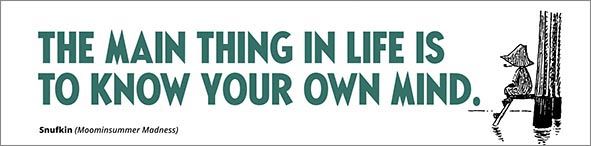 Letterpress kirjanmerkki Putinki Muumi - Nuuskamuikkunen