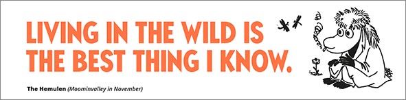 Letterpress kirjanmerkki Putinki Muumi - Hemuli