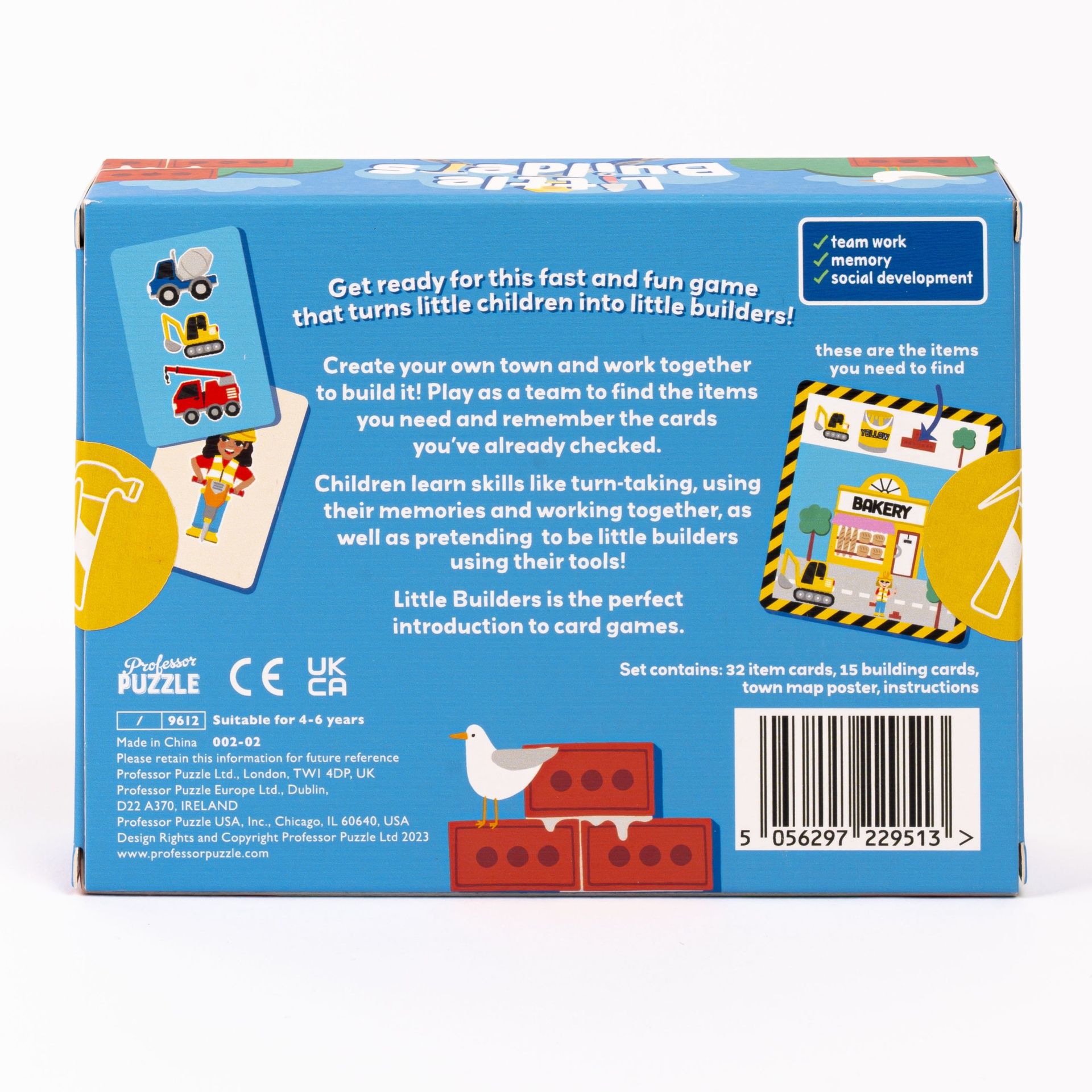 Korttipeli Professor Puzzle - Little Builders Game