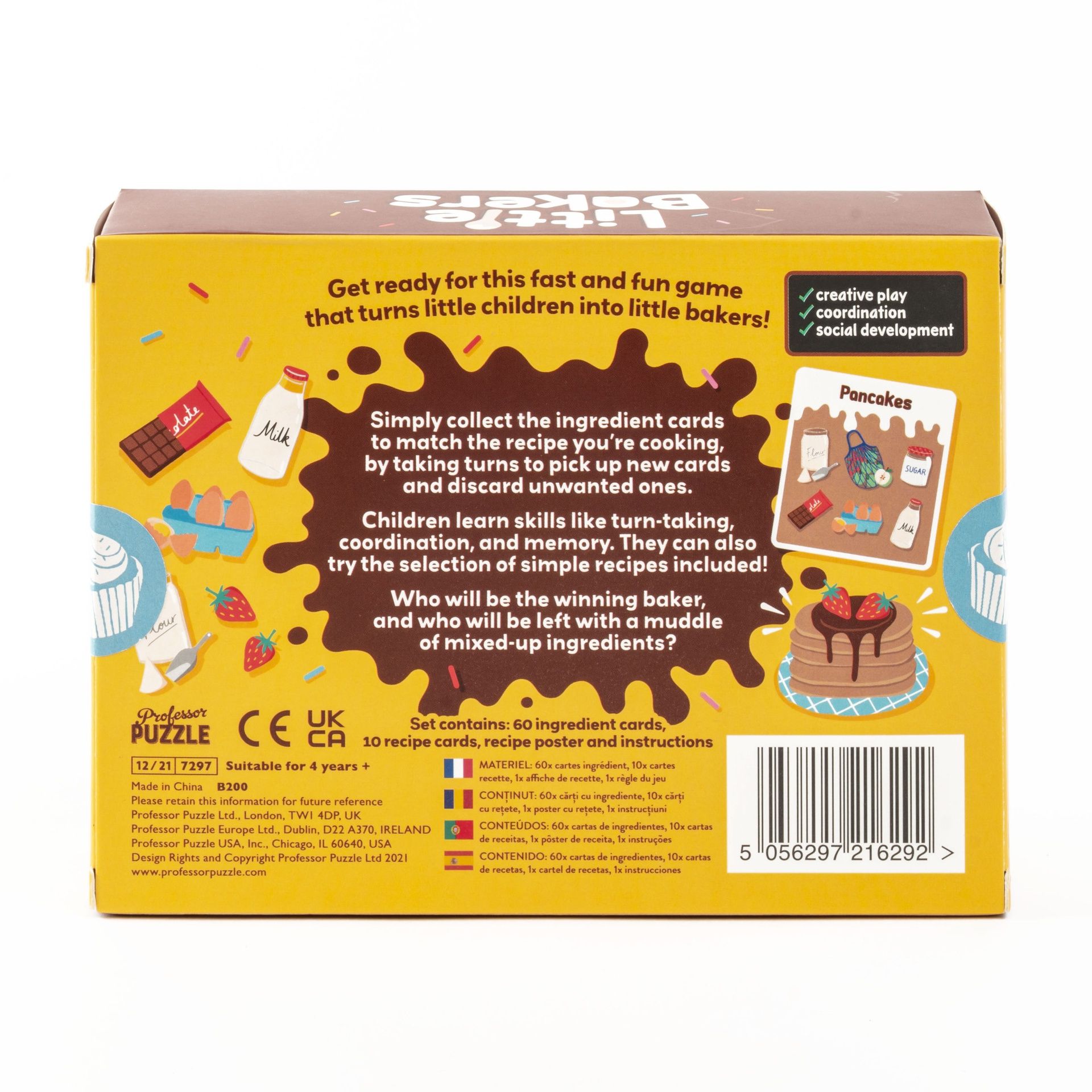 Korttipeli Professor Puzzle - Little Bakers Game