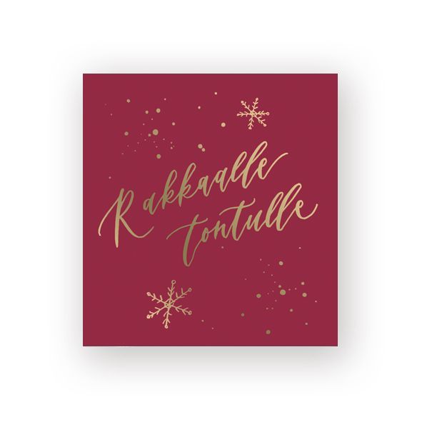 Pakettikortti joulu Putinki Kalligrafiastudio - Rakkaalle tontulle