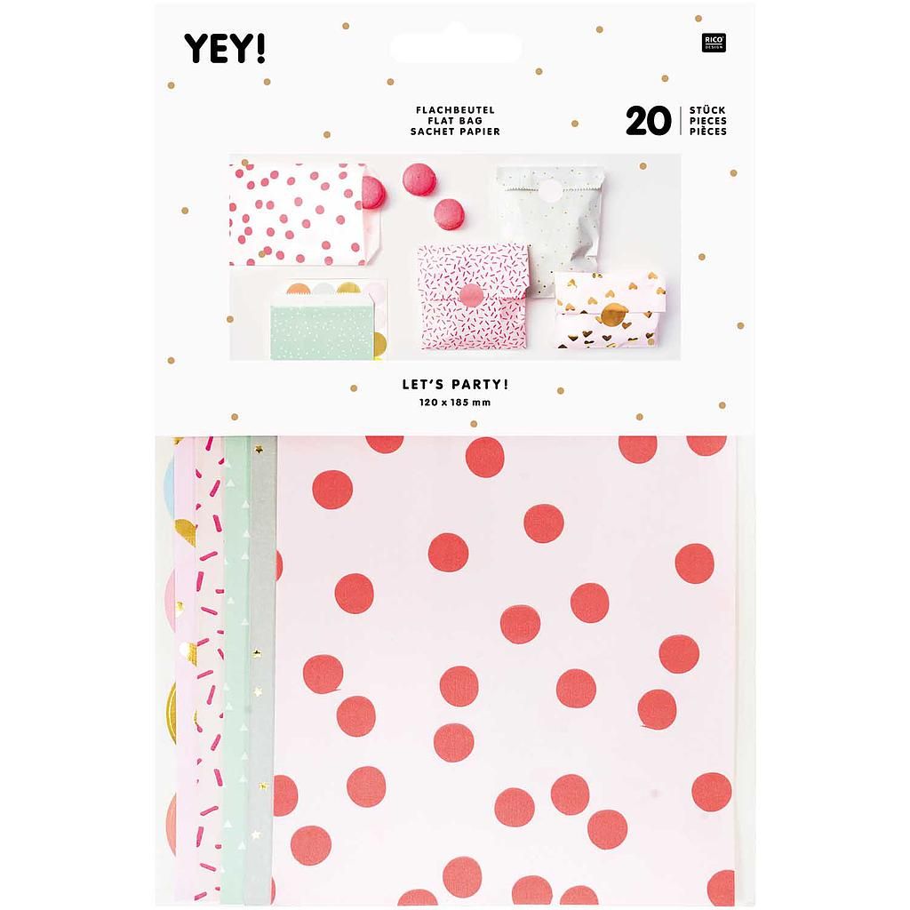 RICO paperipussi 120x185mm 20 kpl 5 erilaista desi