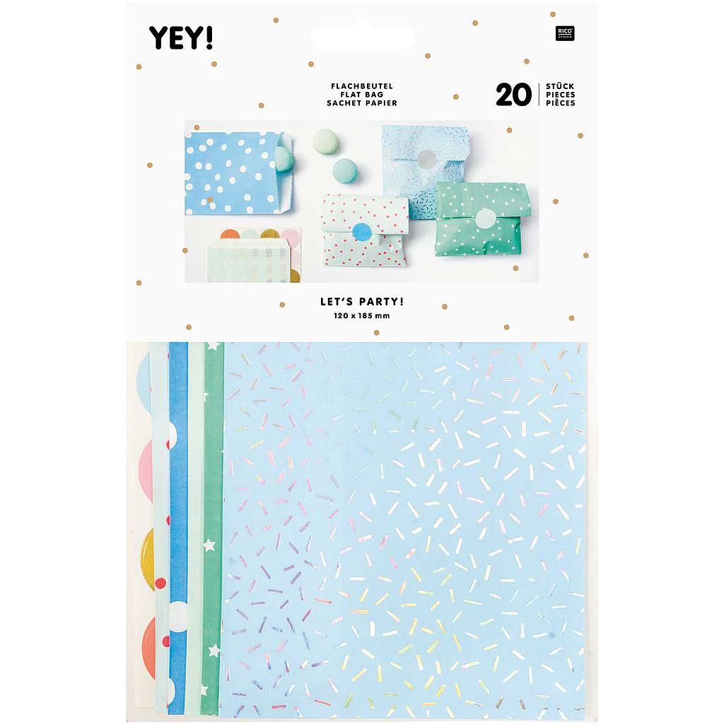 RICO paperipussi 120x185mm 20 kpl 5 sinivihreää de