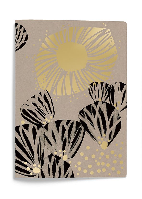 Kraft-vihko A5 Putinki Design - Kukat ja aurinko