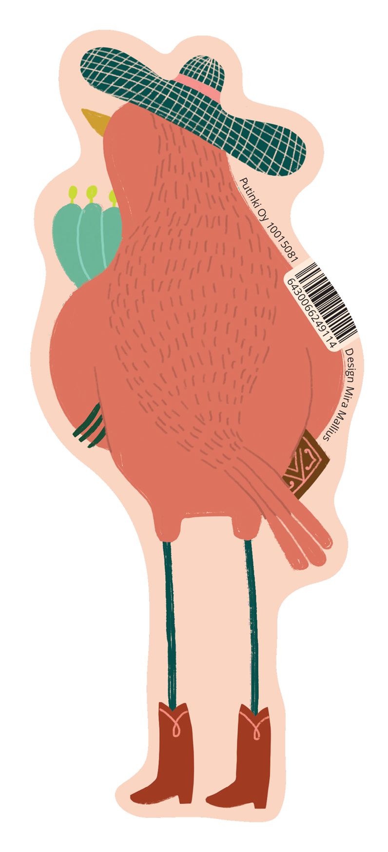 Kirjanmerkki Putinki Mira Mallius - Lintu