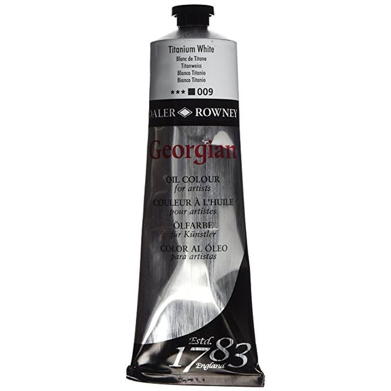 DR Georgian öljyväri tuplapakkaus 009 2x225ml, Titanium white öljyväri