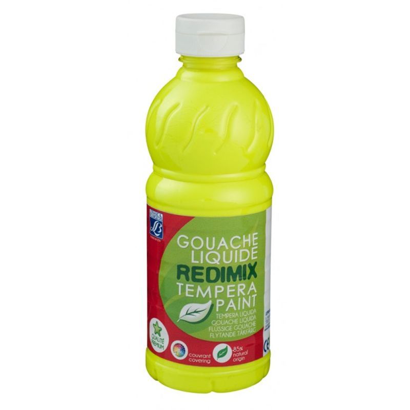 LB Redimix 500ml 019 Fluorescent yellow, 500ml valmisväri fluor. keltainen