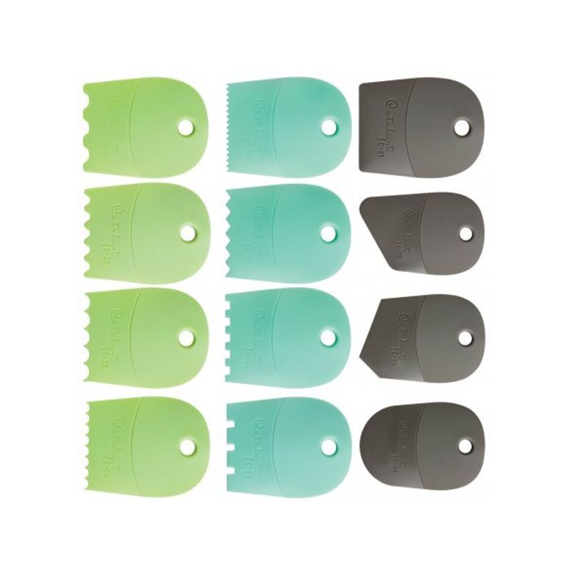 Princeton Contour kuviointikampa No 22 Vihreä, nylonia