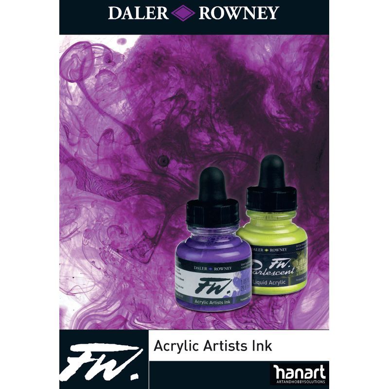 DR FW Acrylic ink 29.5ml 363 Olive green, Taiteilijatasoinen muste