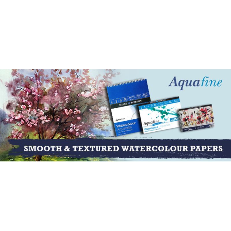 DR Aquafine akvarellilehtiö 300g 40x30 (12) PK, 100% selluloosa, 12 sivua, puolikarkea