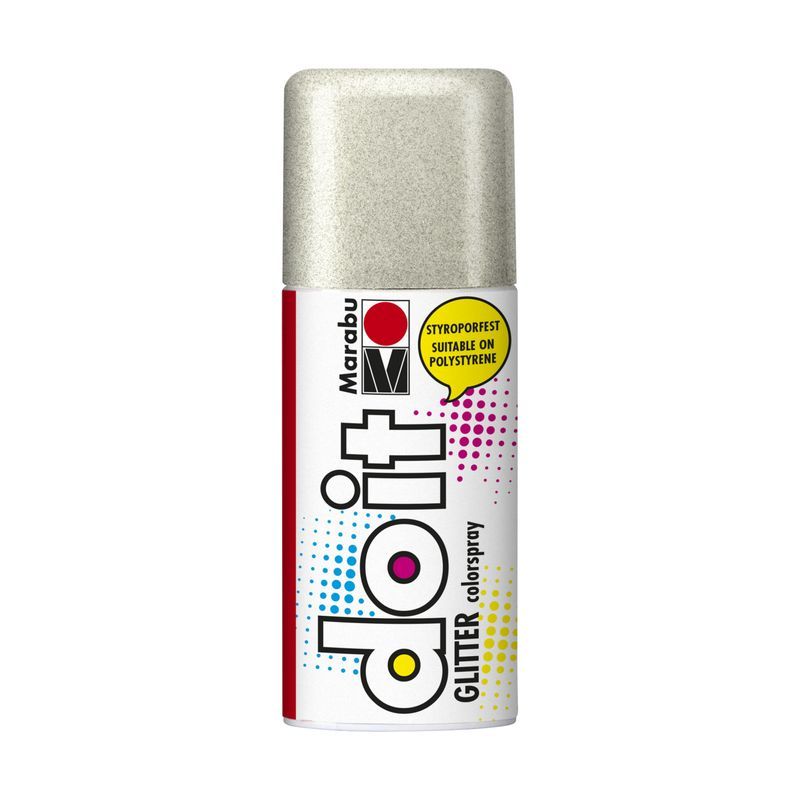 Marabu do-it-spray glitter 150ml 582 Silver, Hopea