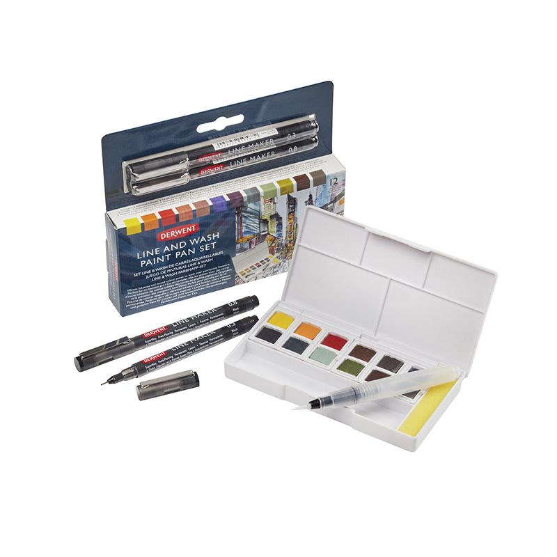 Derwent Line and Wash Paint Set