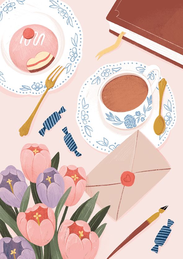 Postikortti Kaisu Sandberg - Leivoskahvit