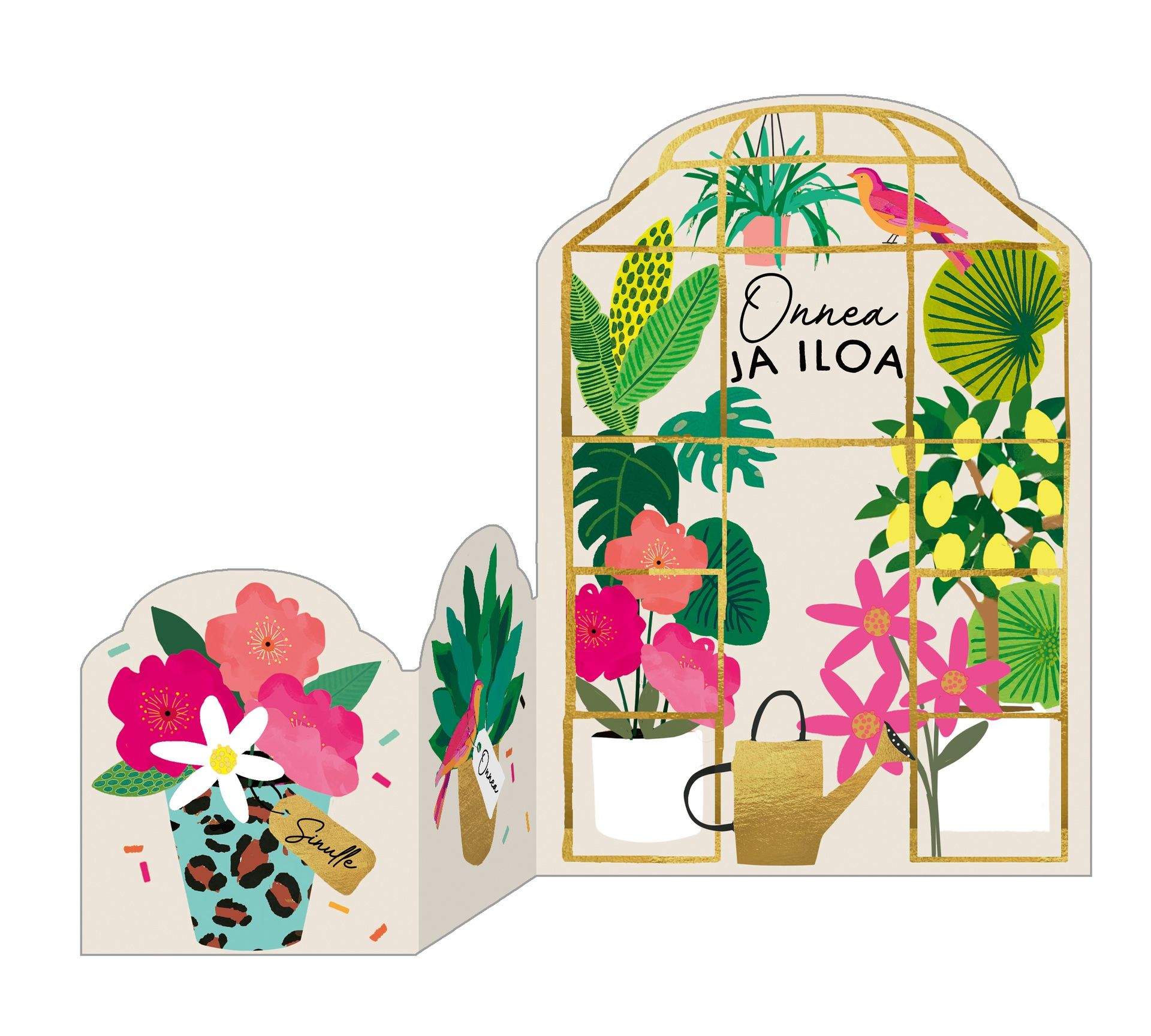 2-osainen kortti Hammond Gower - Viherkasvit, Onnea ja iloa