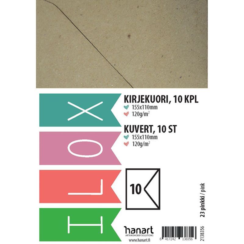 ILOX Kirjekuori 11x15,5cm 10kpl 120g 10 Nature, Piikkipakkaus