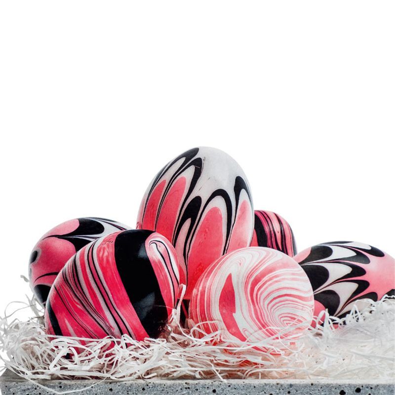 P. Marabu Sweet Easter Box 3x15ml, 7 munaa,7 tikkua, valk ruoho,värit pink, musta,kri