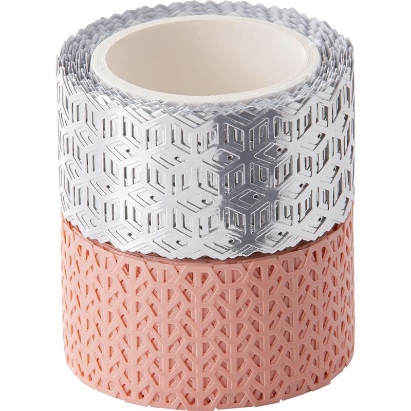 FOLIA washi-pitsiteipit 2kpl 25mmx5m rose-hopea, 0