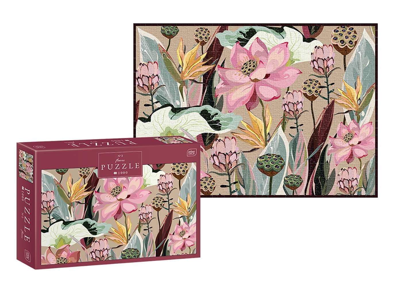 Palapeli 1000 palaa Interdruk - Flowers 2