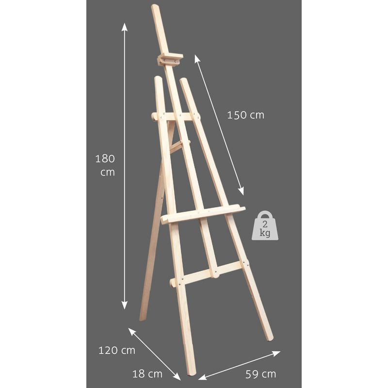Classic La Palma Ateljee-kolmijalkateline mäntyä, (128)