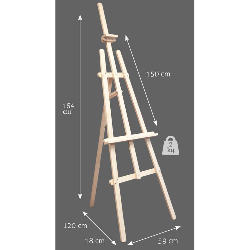 Classic La Palma Ateljee-kolmijalkateline mäntyä, (128)