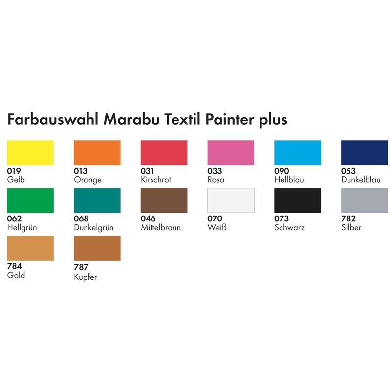 Marabu Tekstiilitussi PLUS 782 3mm hopea, vaaleille ja tummille kankaille