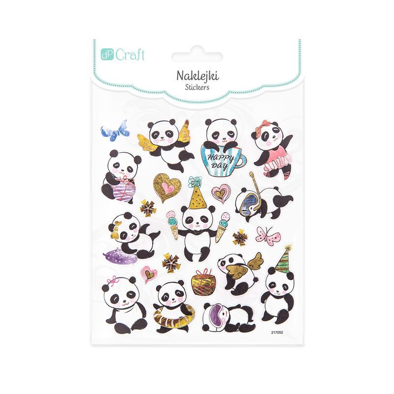 DPC tarra-arkki A5 21kpl pandat, UV-lakka