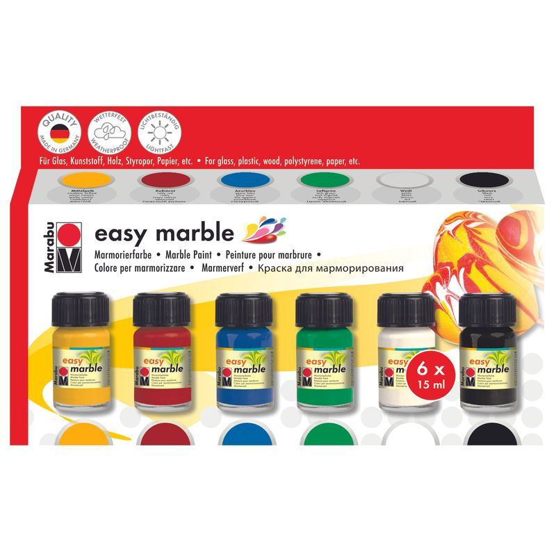 Marabu Easy Marble-starter set 6x15ml