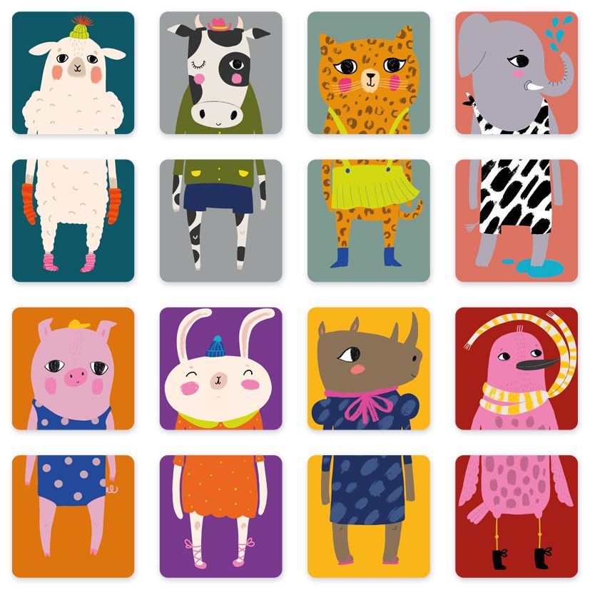 Muistipeli Putinki Mira Mallius - Muikeat eläimet