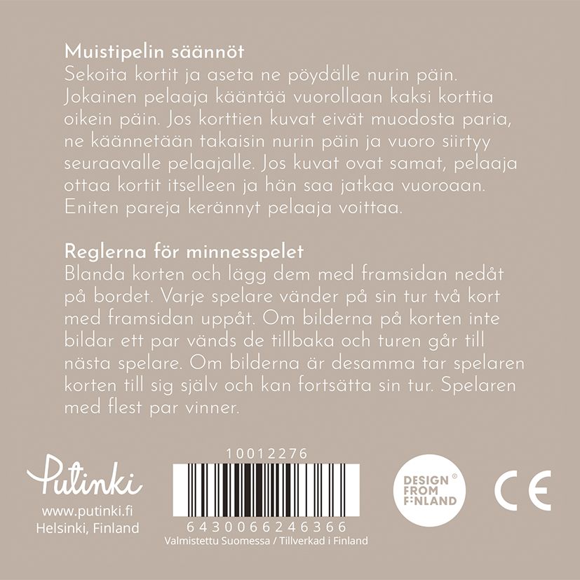 Muistipeli Putinki Henna Adel - Ihanat eläimet