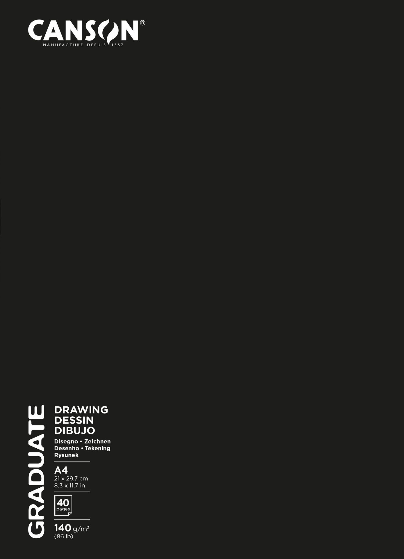 Graduate luonnoskirja A4 140g(40) nidottu pehmeä k