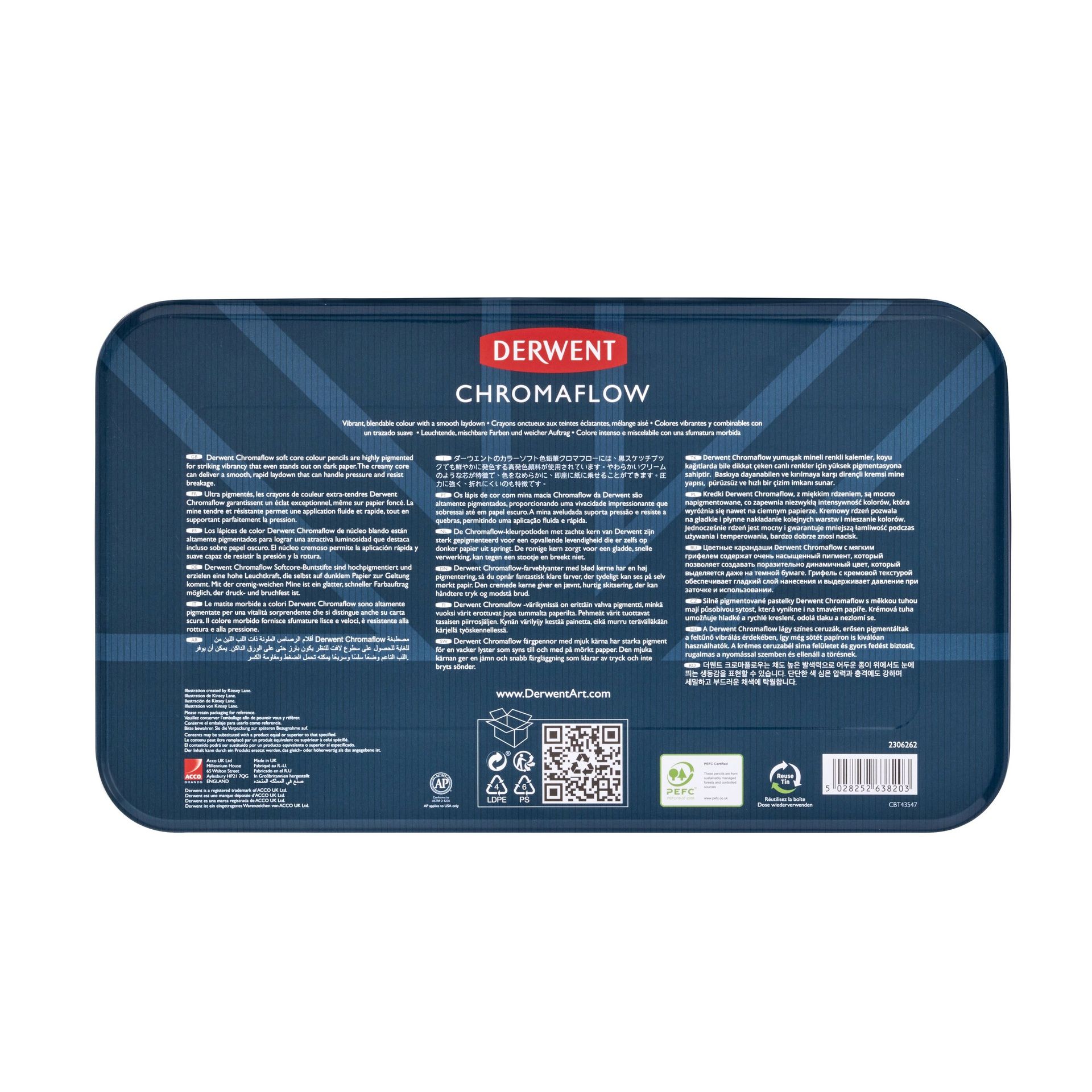 Derwent Chromaflow 100 kynälajitelma