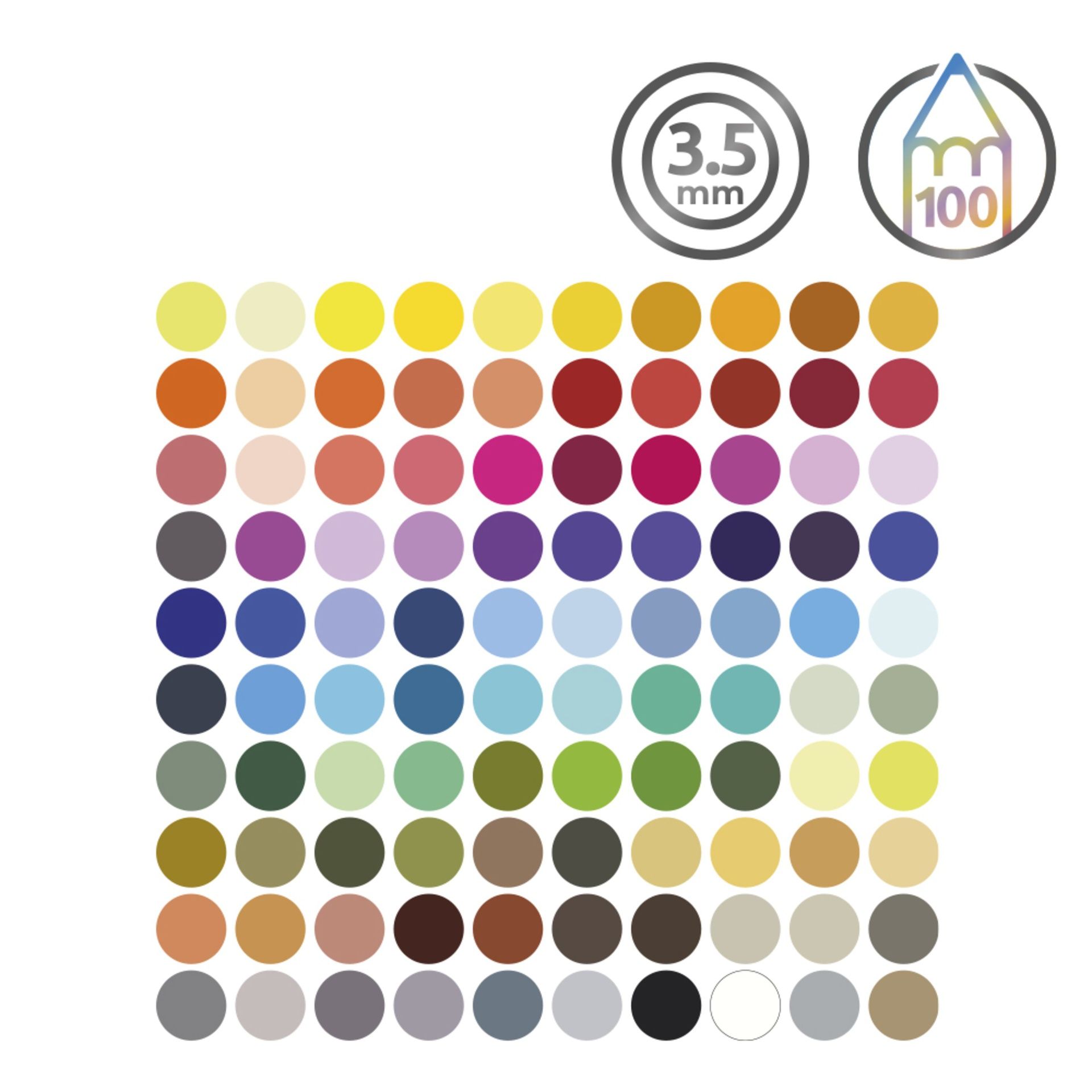 Derwent Chromaflow 100 kynälajitelma