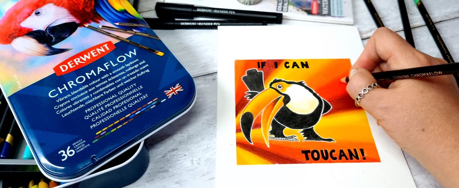 Derwent Chromaflow 36 väriä, metallirasia